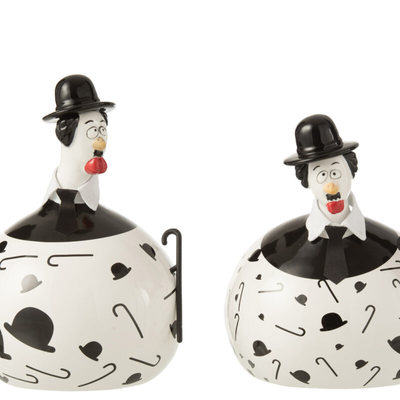 Huhn Chaplin Keramik 2stck